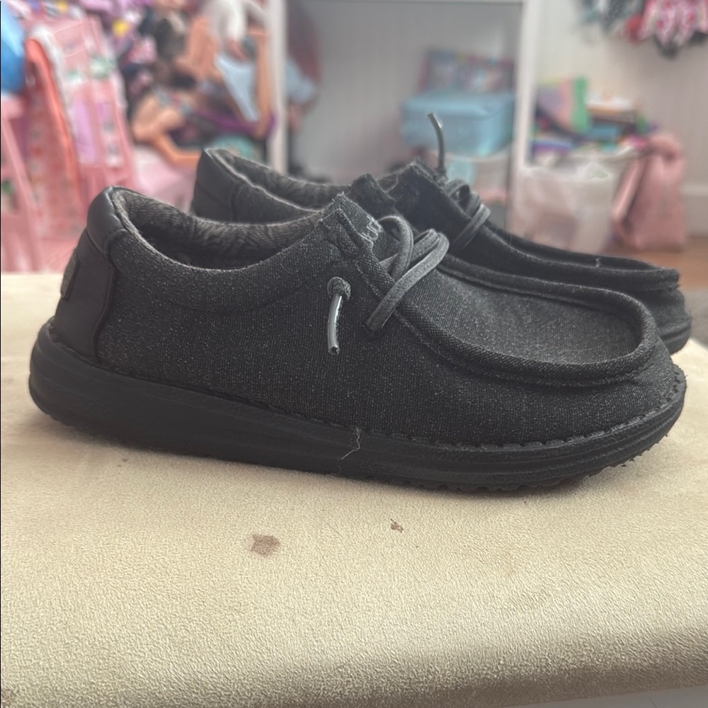 Hey Dude Black Sneakers with Cushioned Comfort